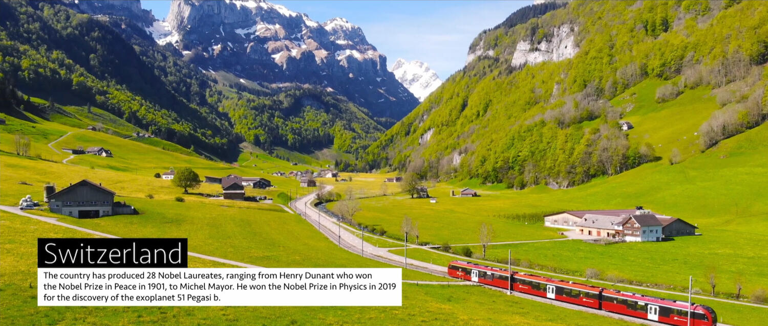 Travel video about Switzerland